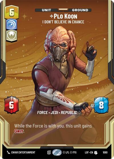 Plo Koon - I Don't Believe in Chance (Prestige Foil) card