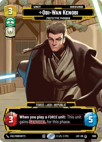 Obi-Wan Kenobi - Protective Padawan (Prestige Foil) Legends of the Force card price