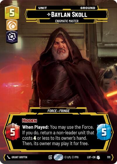 Baylan Skoll - Enigmatic Master (Prestige Foil) card