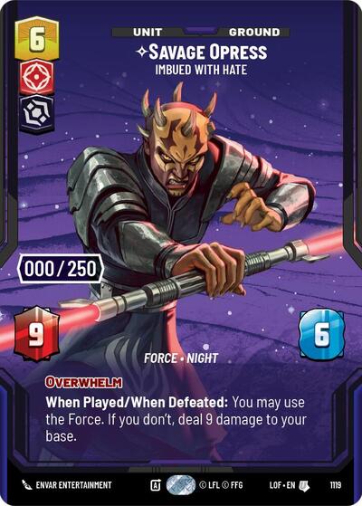 Savage Opress Imbued With Hate Serialized