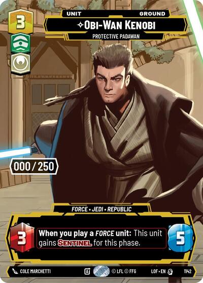 Obi-Wan Kenobi - Protective Padawan (Serialized) Legends of the Force card price