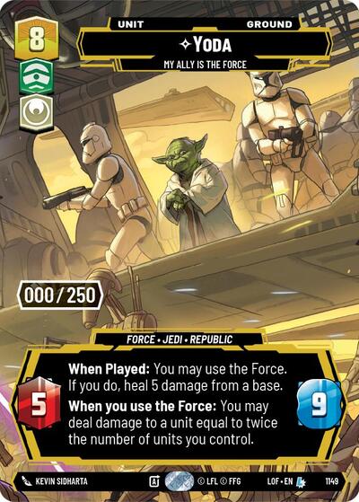 Yoda - My Ally is the Force (Serialized) Legends of the Force card price