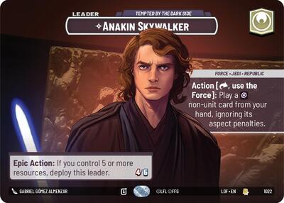 Anakin Skywalker - Tempted by the Dark Side (Showcase) Legends of the Force card price