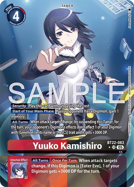 ⭐️ YUKO ⭐️ Yuuko Kamishiro (Alternate Art) - Cyber Eden - Digimon Card