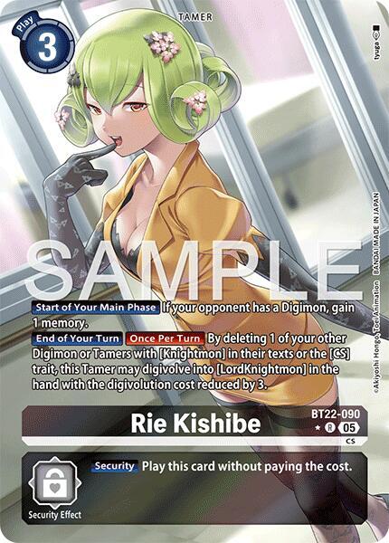 Rie Kishibe Alternate Art digimon card