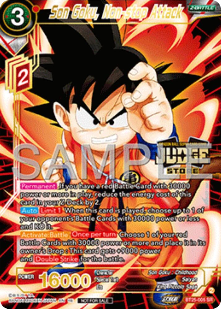 Son Goku, Non-stop Attack (Judge Pack Vol.17) (Store) #BT25-005 — Judge Promotion Cards
