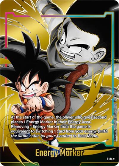 Energy Marker (E-34) (Gold) Fusion World Energy Markers None Dragon Ball card — value and price