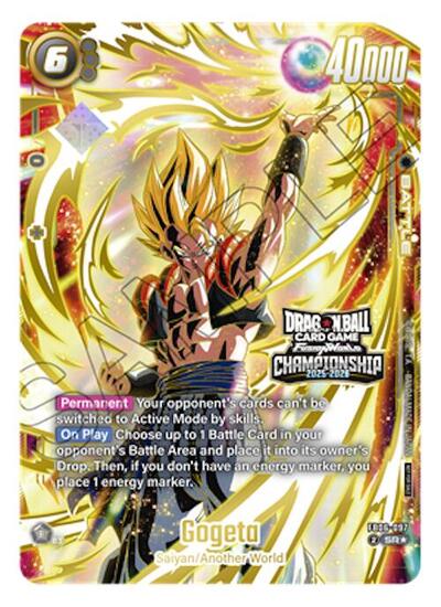 Gogeta (Championship 2025-2026) Tournament and Championship Promos Super Rare Dragon Ball card — value and price