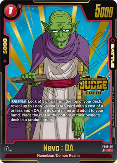 Neva : DA (Judge Pack (Event Judge) 04) Tournament and Championship Promos Common Dragon Ball card — value and price
