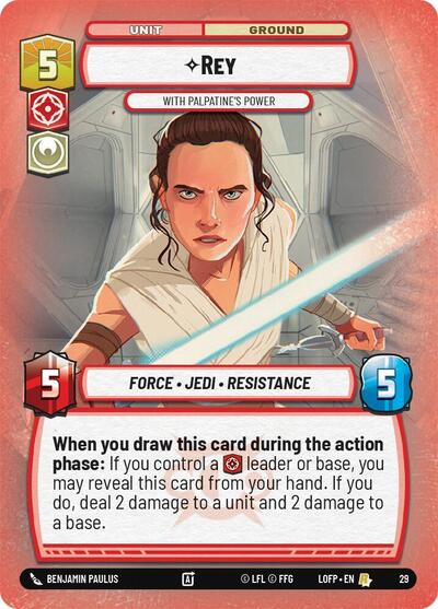 Rey - With Palpatine's Power (Foil) Legends of the Force: Weekly Play Promos card price