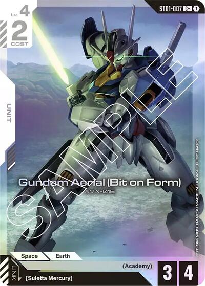 Gundam Aerial (Bit on Form) (C+) Starter Deck 01: Heroic Beginnings C+ Gundam card — value and price