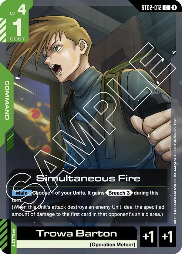 Simultaneous Fire - Starter Deck 02: Wings of Advance - Gundam
