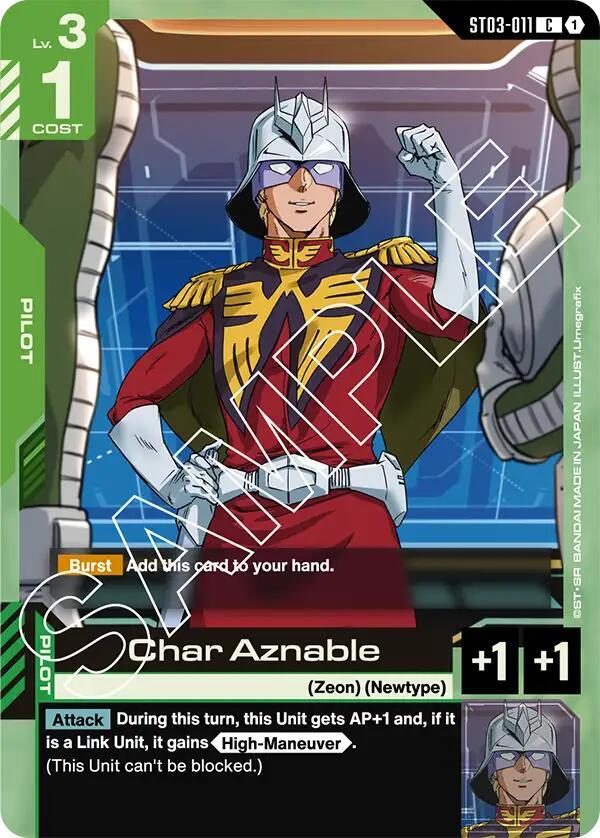 Char Aznable - Starter Deck 03: Zeon's Rush - Gundam Card Game