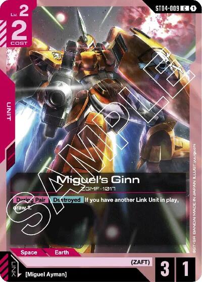 Miguel's Ginn card