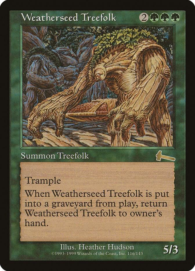 MTG foil 英語　ウェザーシード　ツリーフォーク Weatherseed Treefolk - Urza's Legacy - Magic: The Gathering
