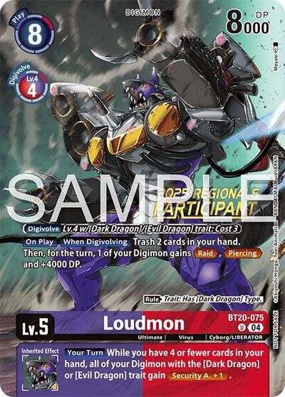 Loudmon (Regionals 25-26 Season 2 Participant) Release Special Booster 2.0 card price