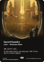 聖なる鋳造所 /Sacred Foundry ギャラクシーFoil MTG Sacred Foundry (Borderless) (Galaxy Foil) - Edge of