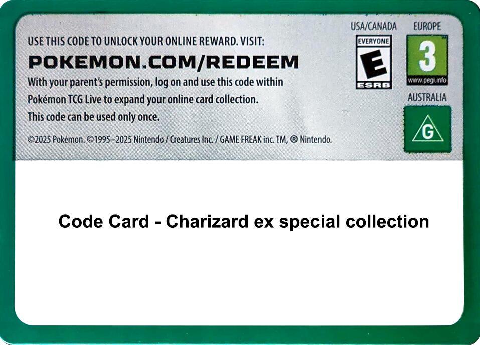 Code Card - Charizard Ex Special Collection