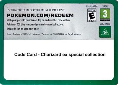 Code Card - Charizard ex special collection
