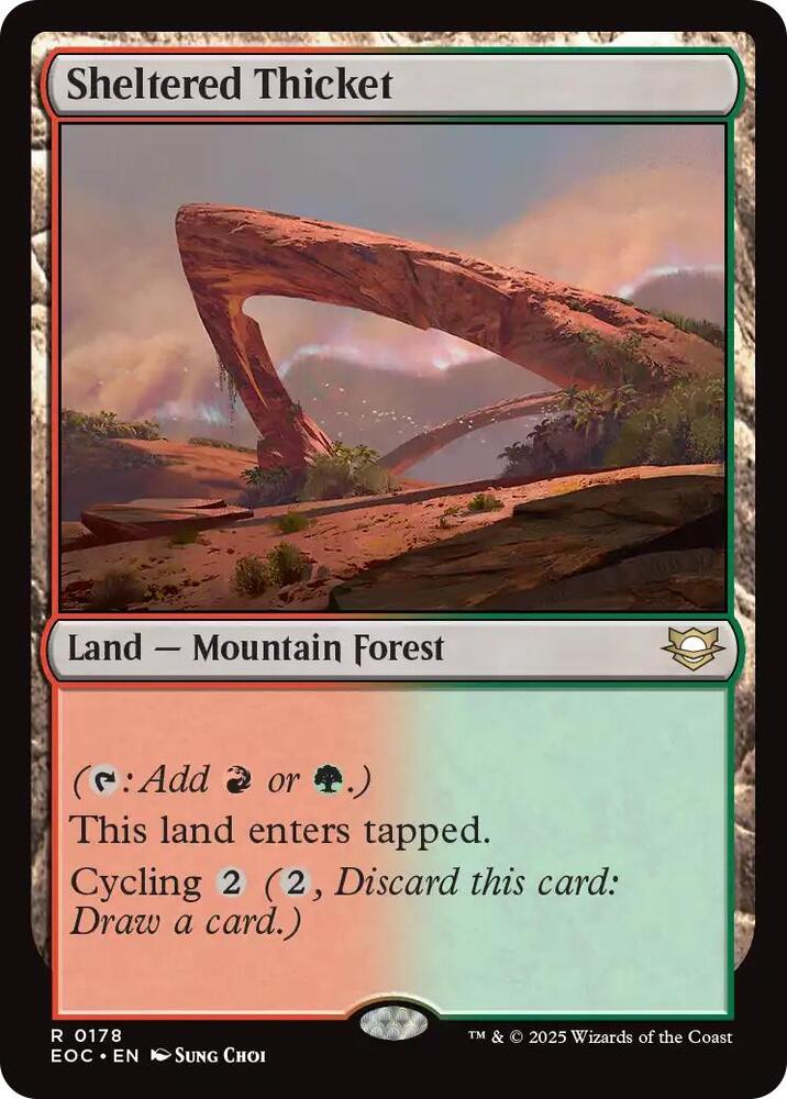 Sheltered Thicket 178 card