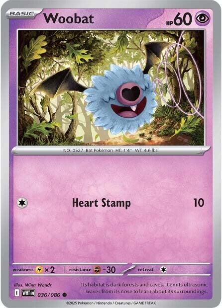 Woobat 036/086 from SV: White Flare