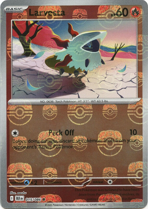 Larvesta (Master Ball Pattern) 015/086 from SV: Black Bolt