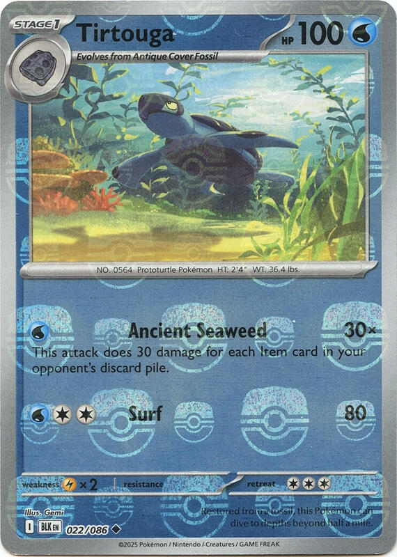 Tirtouga (Master Ball Pattern) 022/086 from SV: Black Bolt