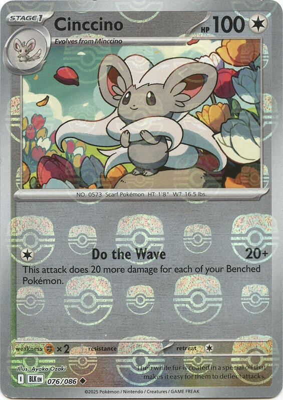 Cinccino (Master Ball Pattern) 076/086 from SV: Black Bolt
