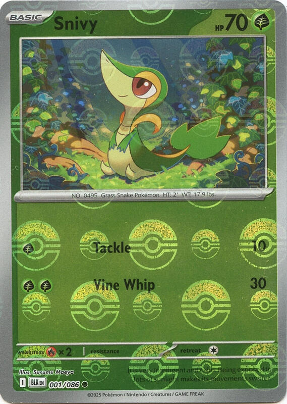Snivy (Poke Ball Pattern) 001/086 from SV: Black Bolt
