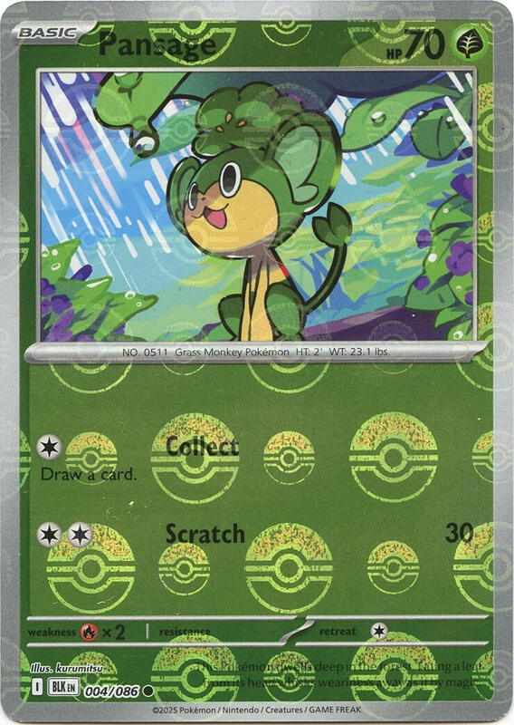 Pansage (Poke Ball Pattern) 004/086 from SV: Black Bolt