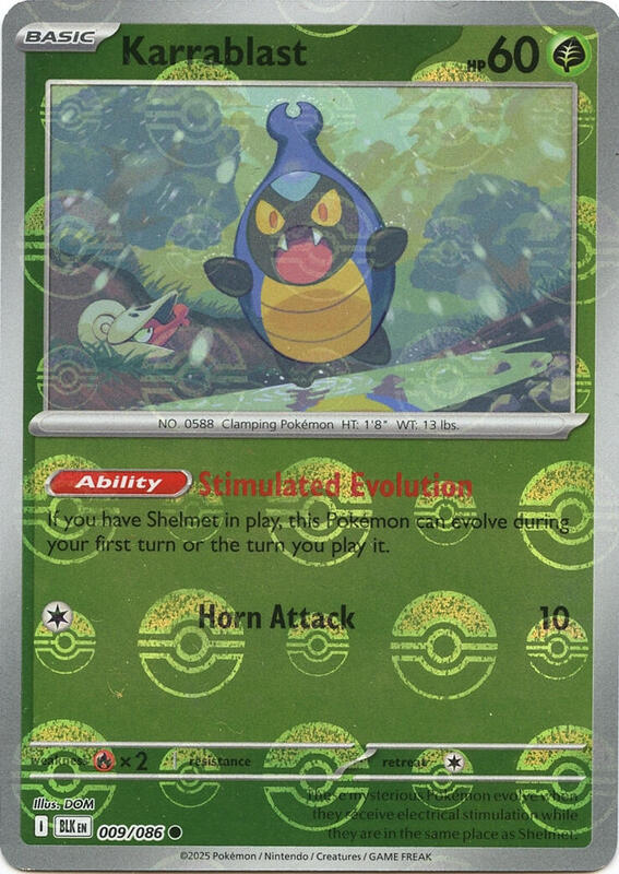 Karrablast (Poke Ball Pattern) 009/086 from SV: Black Bolt