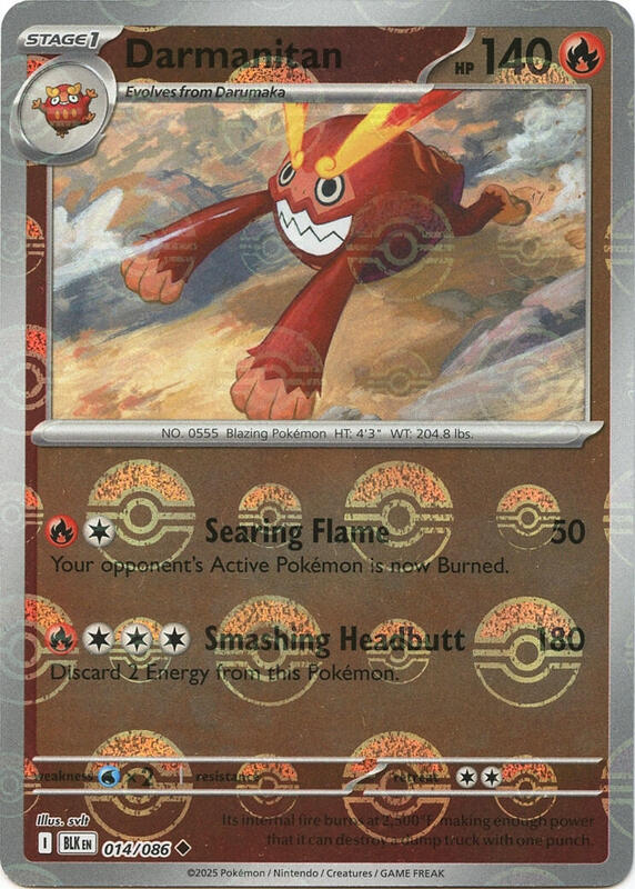 Darmanitan (Poke Ball Pattern) 014/086 from SV: Black Bolt