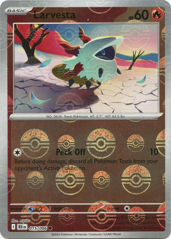 Larvesta (Poke Ball Pattern) 015/086 from SV: Black Bolt
