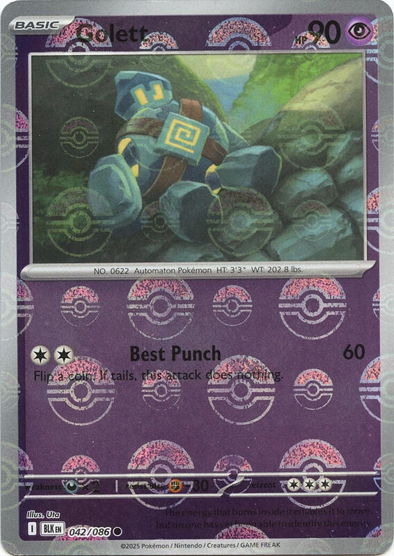 Golett (Poke Ball Pattern) 042/086 from SV: Black Bolt