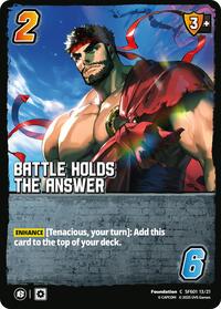 Battle Holds the Answer