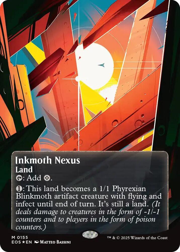 墨蛾の生息地　Inkmoth Nexus ギャラクシーfoil Inkmoth Nexus (0155) (Borderless) (Galaxy Foil) - Edge of