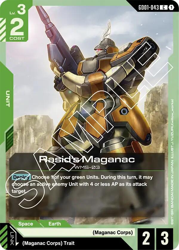 Rasid's Maganac - Newtype Rising - Gundam Card Game - TCGplayer.com