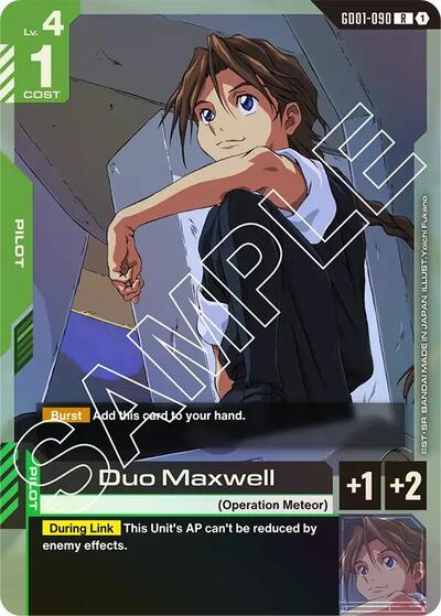 Duo Maxwell Newtype Rising Rare Gundam card — value and price