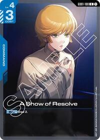 A Show of Resolve