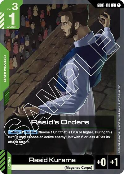 Rasid's Orders card