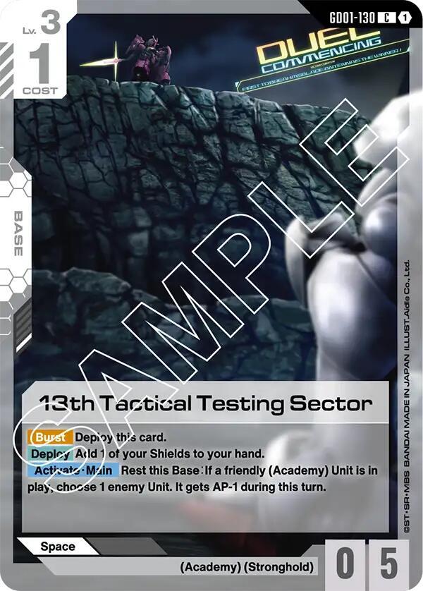 13th Tactical Testing Sector - Newtype Rising - Gundam Card Game