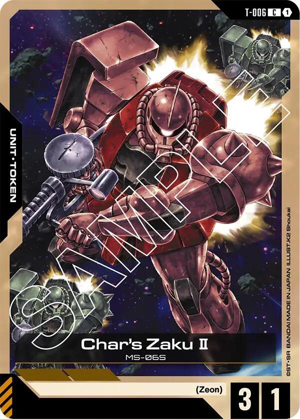 Char's Zaku II (T-006) Token - Newtype Rising - Gundam Card Game