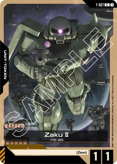 Zaku II (T-007) Token card