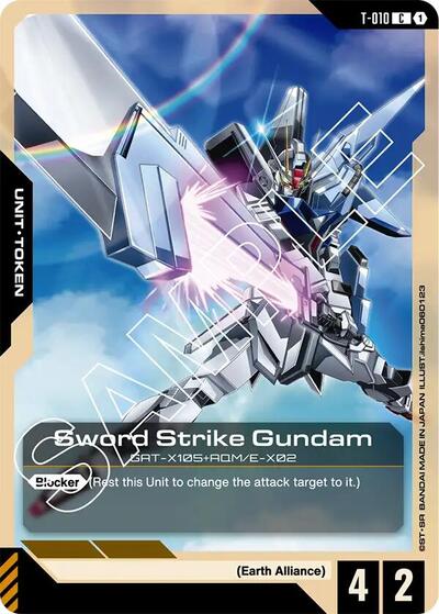 Sword Strike Gundam (T-010) Token card