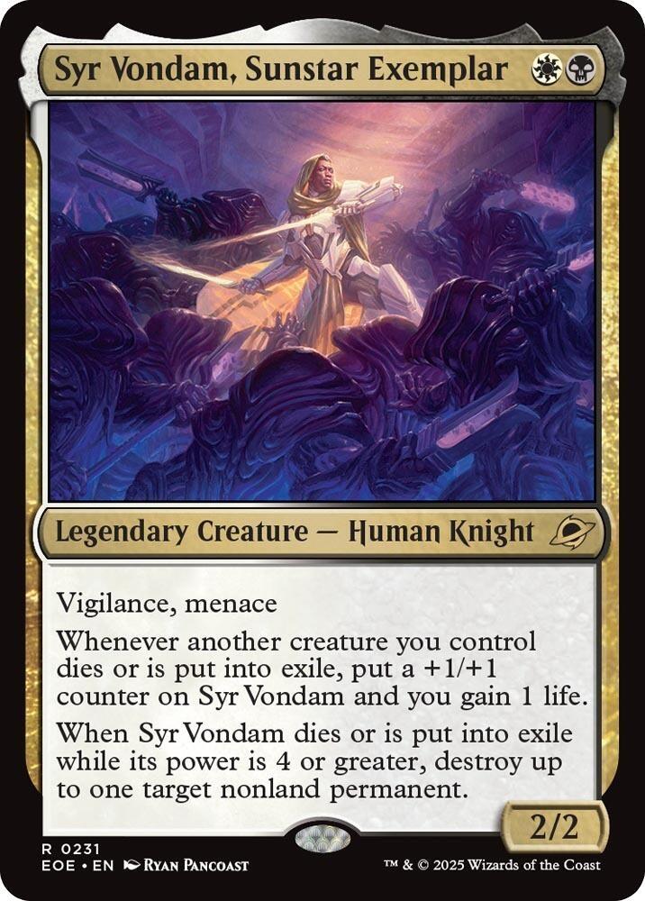 Syr Vondam, Sunstar Exemplar - Edge of Eternities - Magic