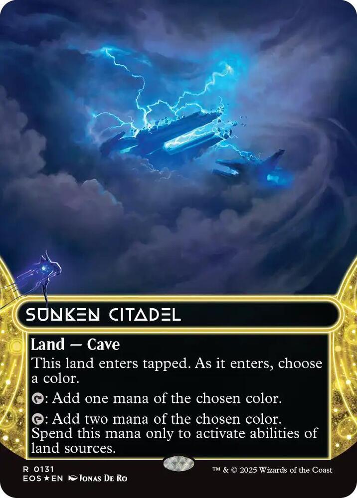 Sunken Citadel (0131) (Borderless) (Galaxy Foil) - Edge of