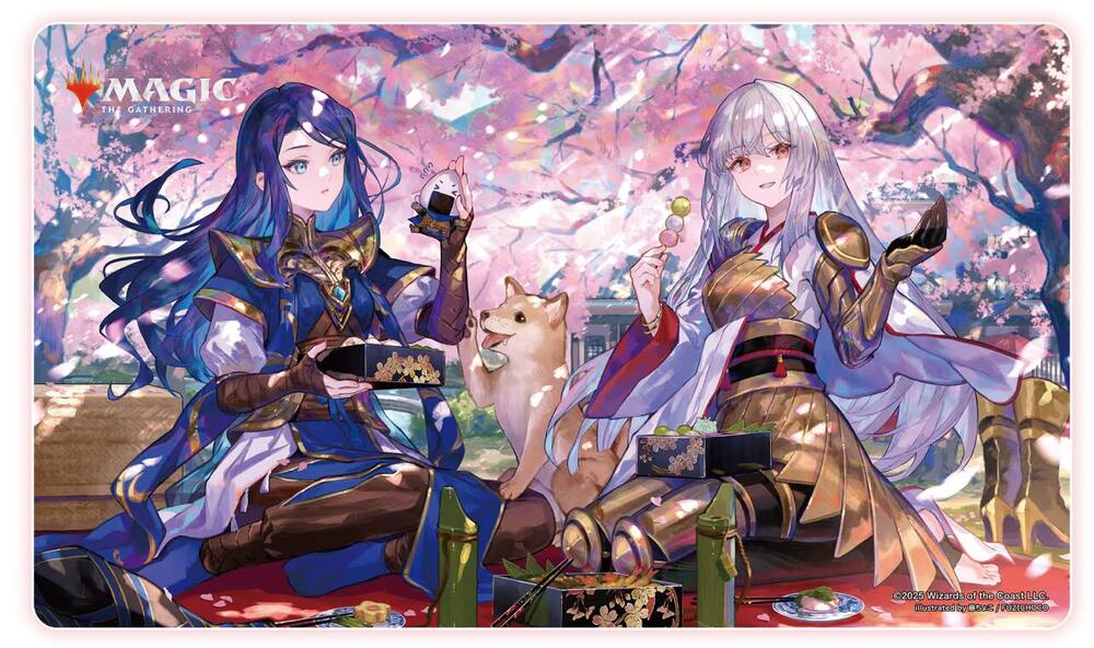 2025 Cherry Blossom Viewing Playmat for Magic: The Gathering — sealed Wizards of product photographed on a white background