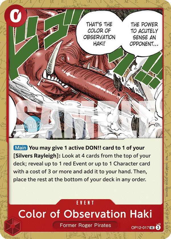 Color of Observation Haki onepiece card