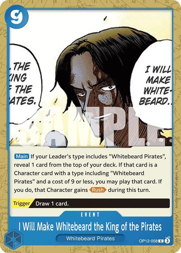 I Will Make Whitebeard the King of the Pirates onepiece card