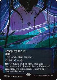 Creeping Tar Pit (0054) (Borderless) - Edge of Eternities: Stellar Sights - Magic: The Gathering card
